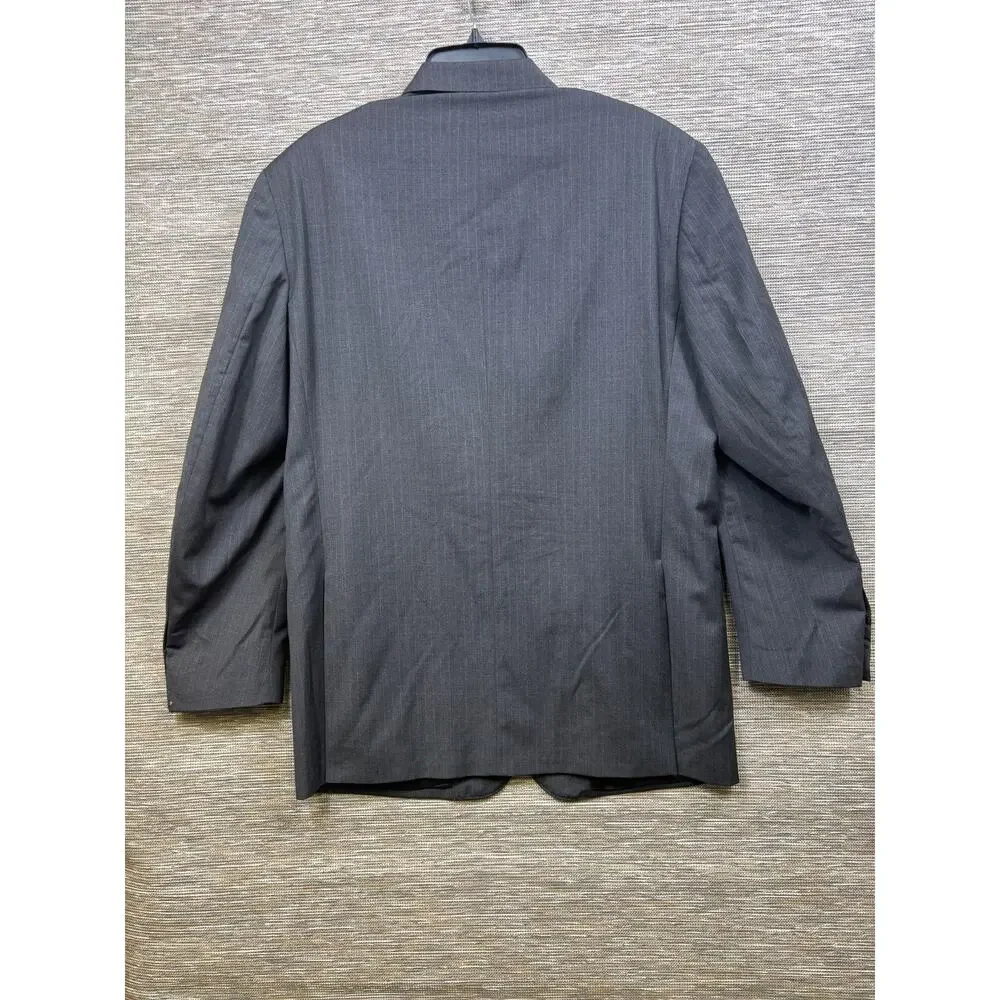 Dei Davico Blazer Mens Size 42R Gray Pinstripe Wool Suit Jacket Made In Italy